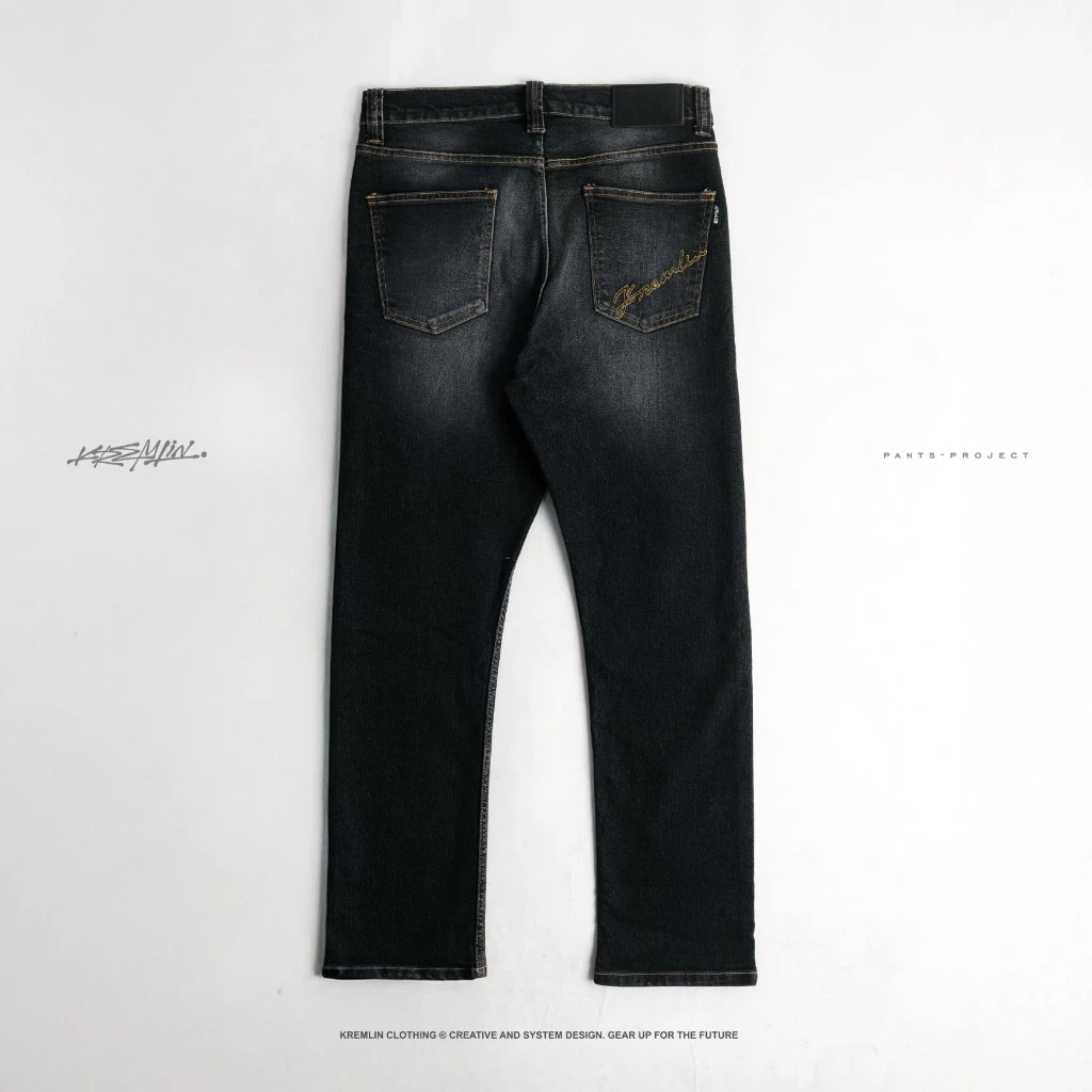 KREMLIN Slim Fit Ripped Denim Jeans - Ash Black Wash (Osaka) image 6