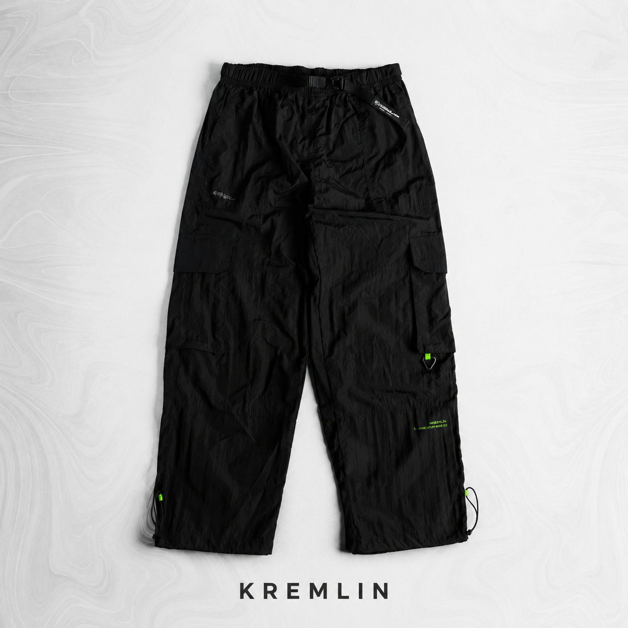 KREMLIN Techwear Gorpcore Crinkle Nylon Pants - GENEVA