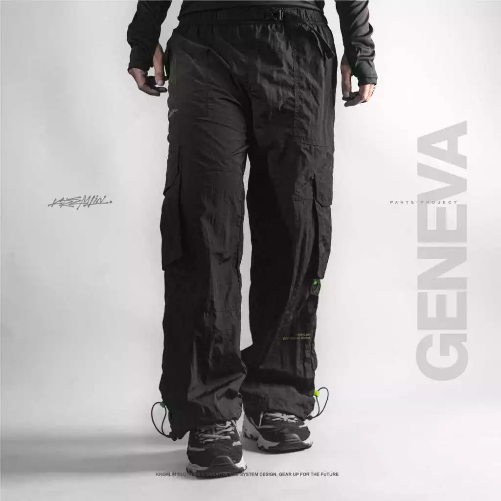 KREMLIN Techwear Gorpcore Crinkle Nylon Pants - GENEVA image 7