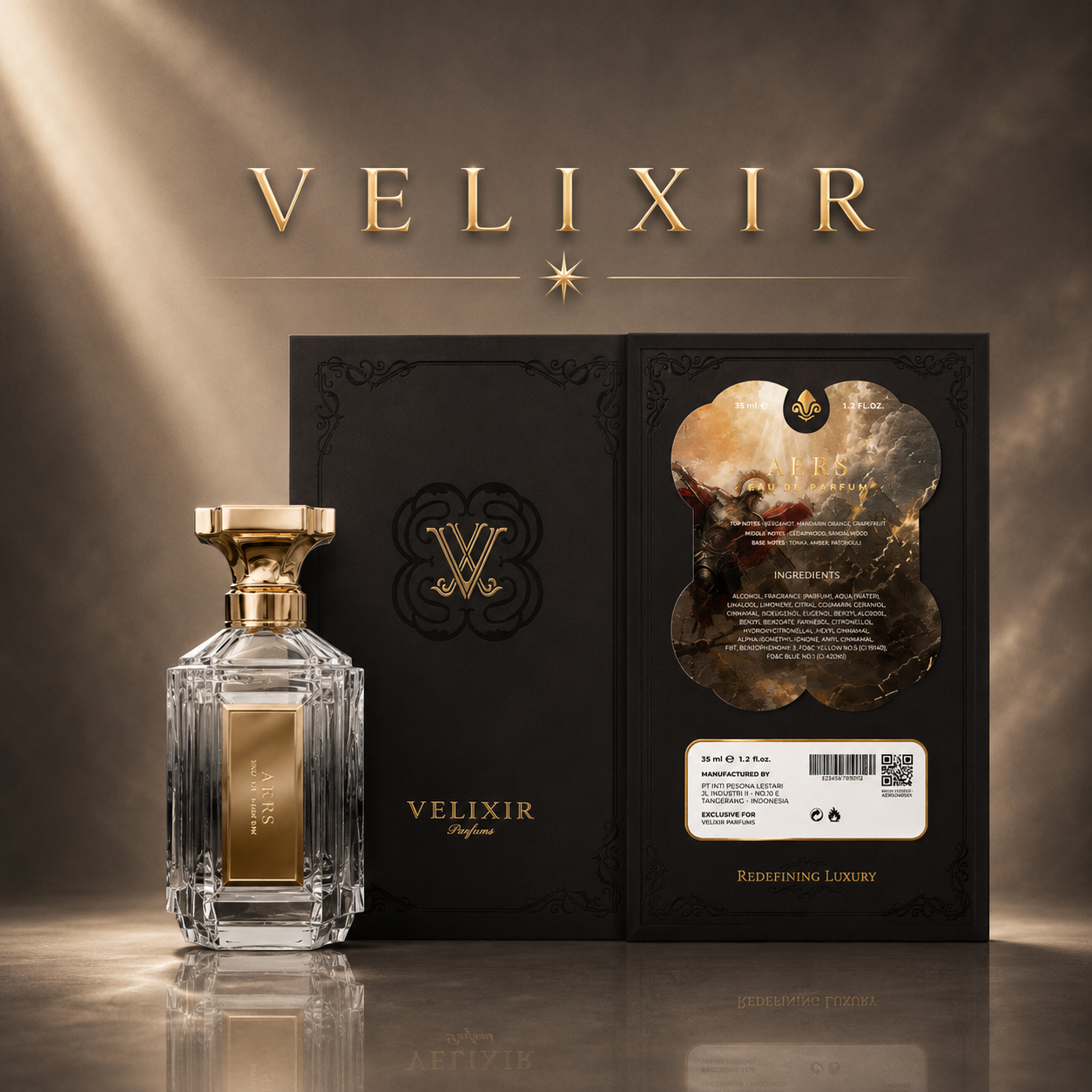 Velixir Ares Eau de Perfume 35ml for Unisex image 2