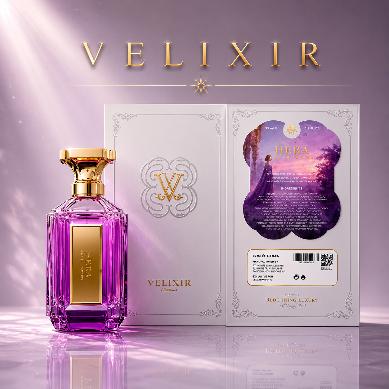 Velixir Hera Eau de Perfume 35ml & 100ml for Unisex image 5