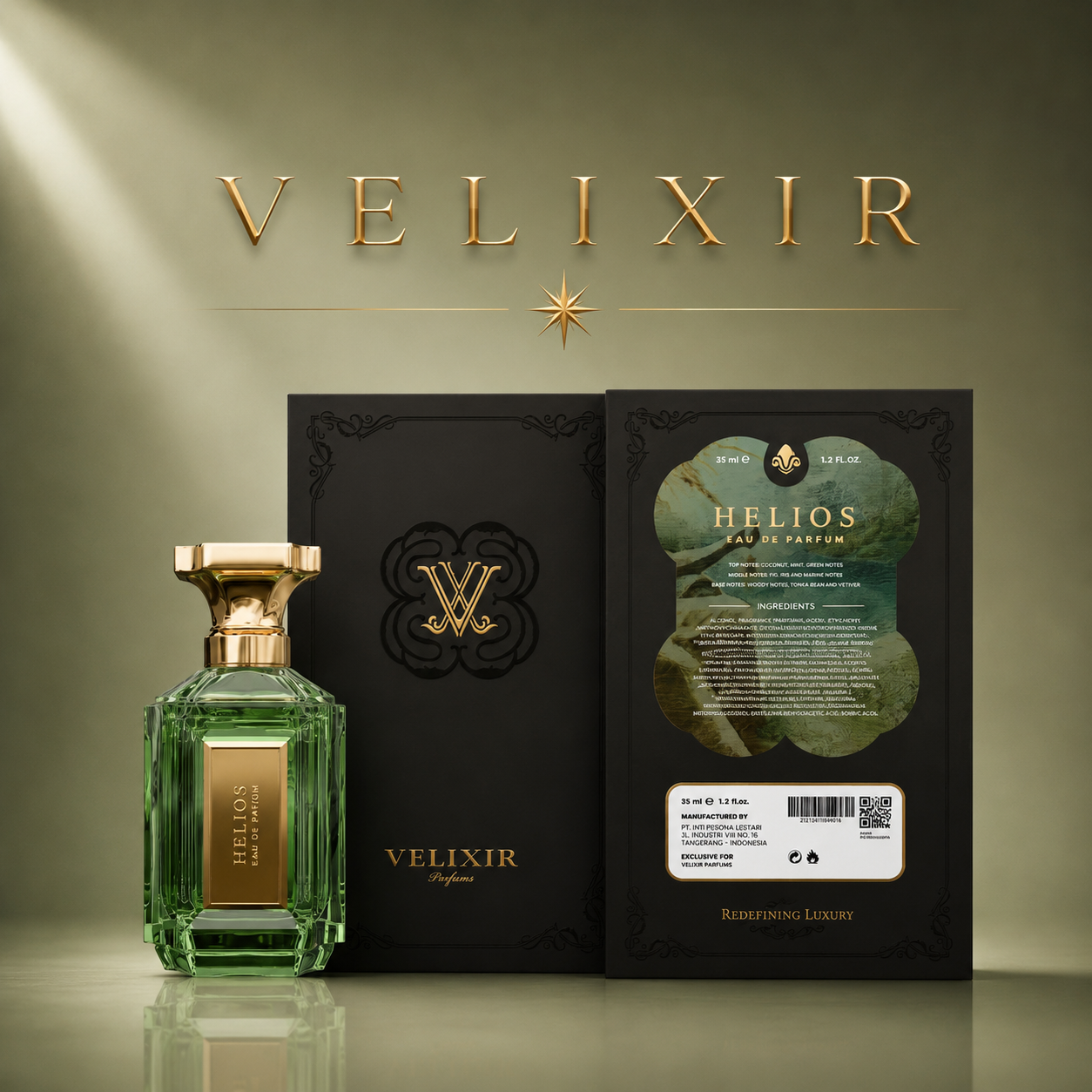 Velixir Helios Eau de Perfume 35ml for Unisex image 2
