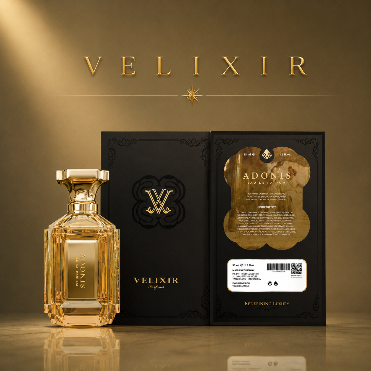 Velixir Adonis Eau de Perfume 35ml for Unisex image 2