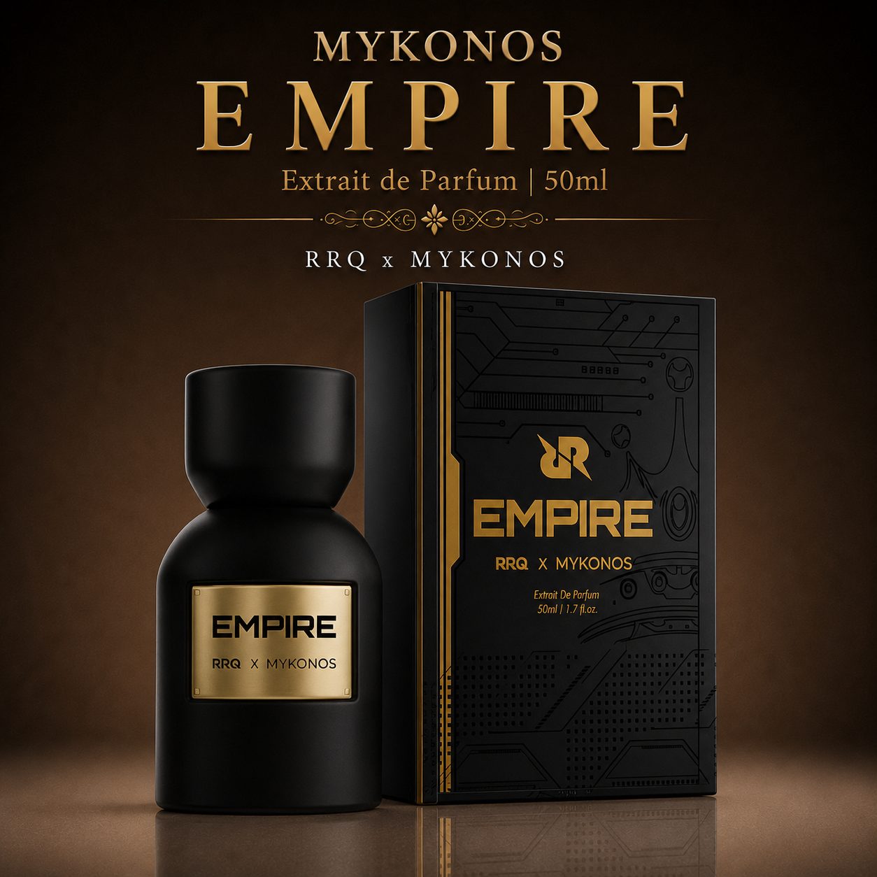 MYKONOS Empire x RRQ Eau de Parfum 50ml, Premium Fragrance, Luxury Perfume, Men's Perfume Gift